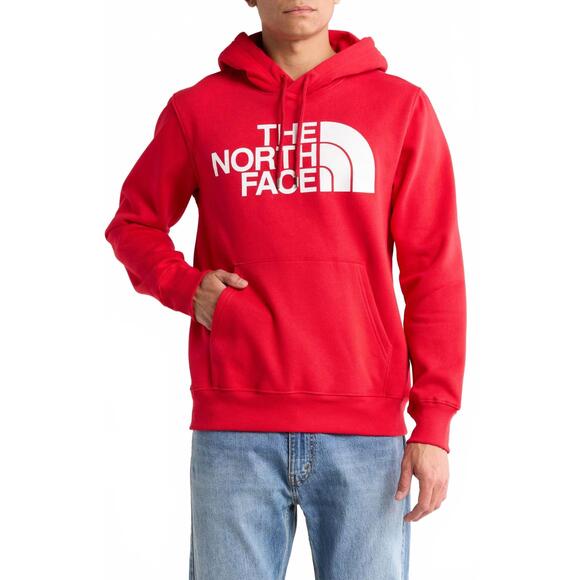 NEW THE NORTH FACE evolution half dome hoodie in red